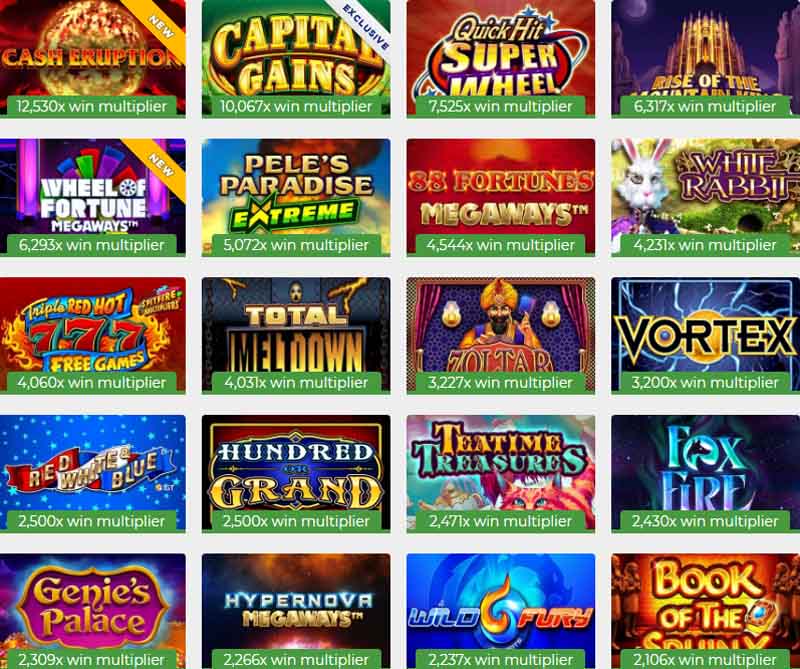 Easily find historically best paying games on the site using convenient filters